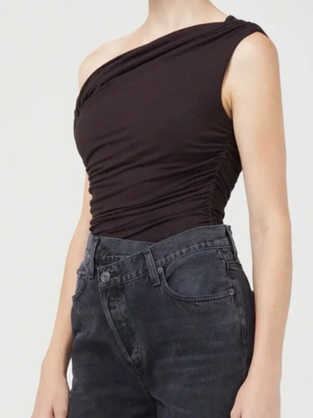 AGOLDE Hilma Twist Asymmetrical Bodysuit